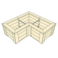 Natural Cedar L-Shaped Planter Boxes
