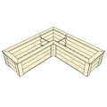 Natural Cedar L-Shaped Planter Boxes